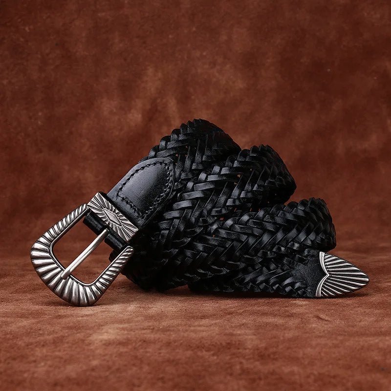 Prescott Tailors Braided Leather Belt - Intofa