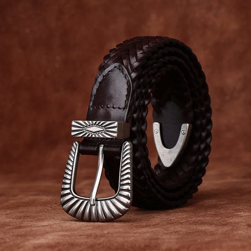 Prescott Tailors Braided Leather Belt - Intofa