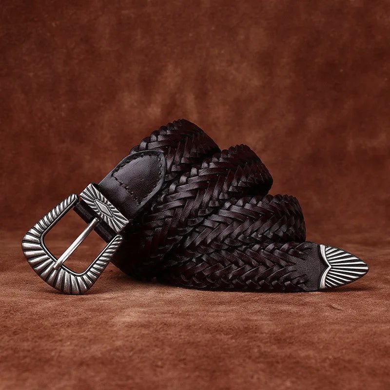 Prescott Tailors Braided Leather Belt - Intofa