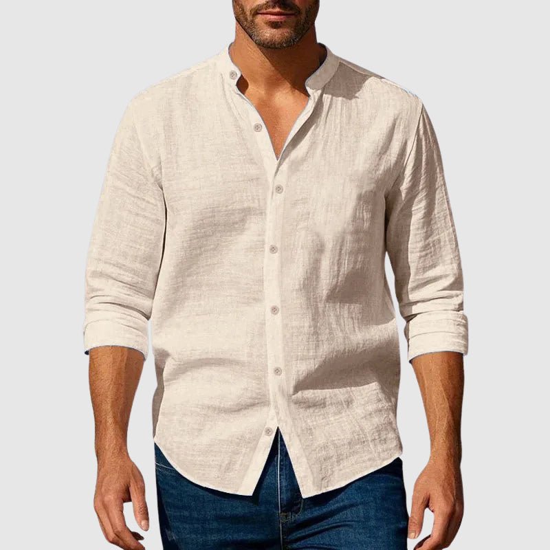 Prescott Tailors Henley Linen Shirt - Intofa