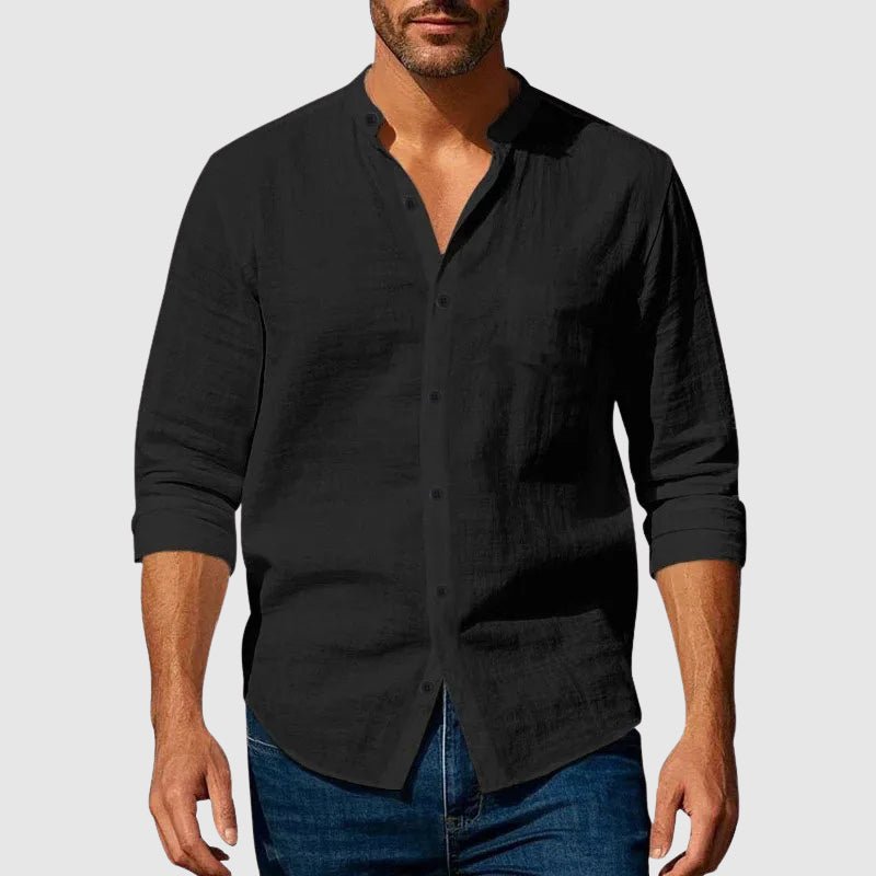 Prescott Tailors Henley Linen Shirt - Intofa