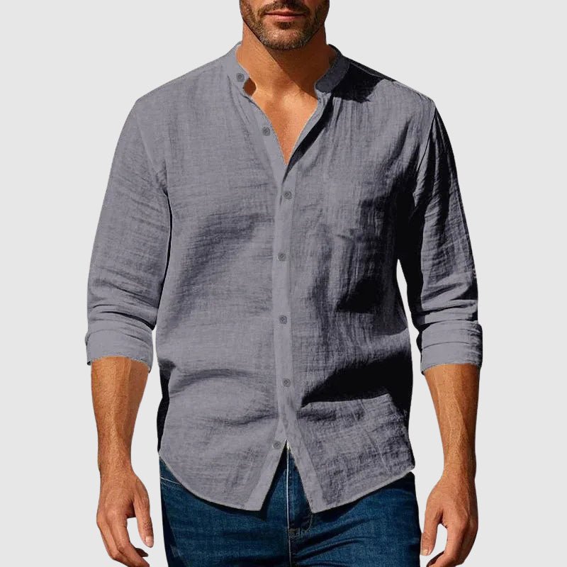 Prescott Tailors Henley Linen Shirt - Intofa