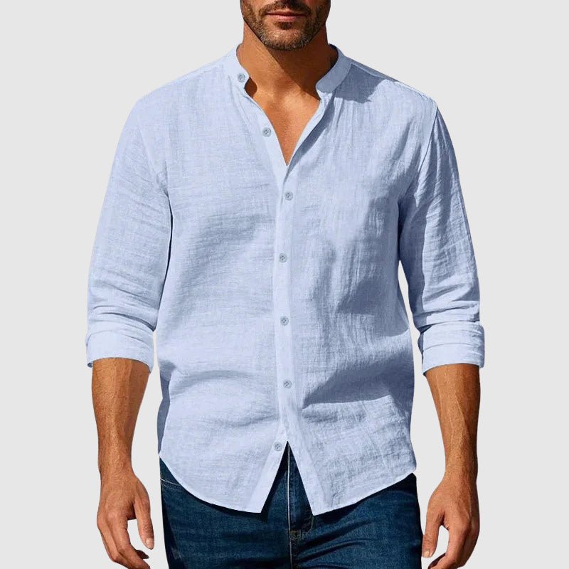 Prescott Tailors Henley Linen Shirt - Intofa