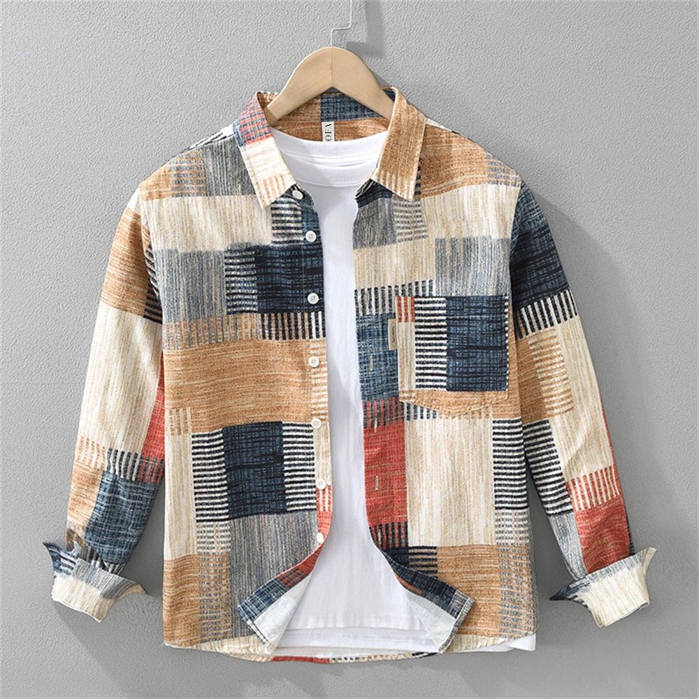 Prescott Tailors Patchwork Design Shirt - Intofa