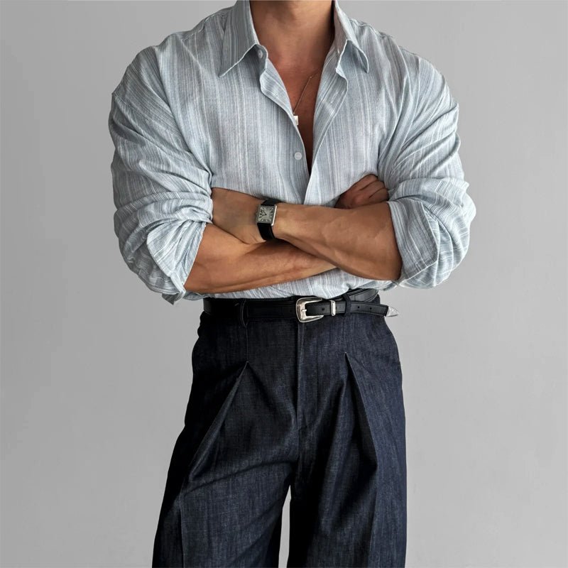 Victor Duval Casual Striped Shirt - Intofa