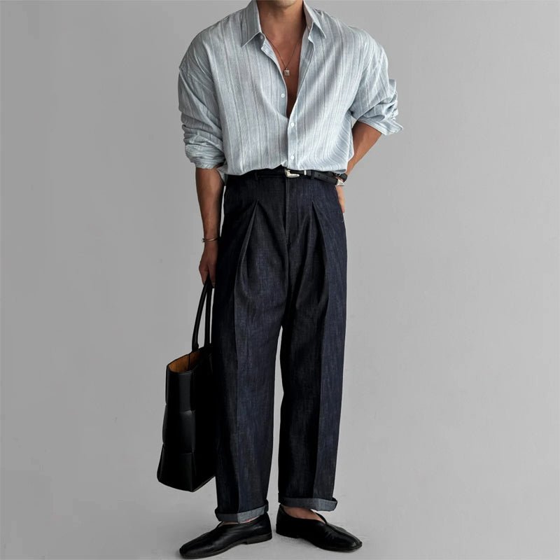Victor Duval Casual Striped Shirt - Intofa