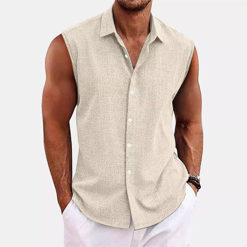 Victor Duval Sleeveless Buttoned Top - Intofa