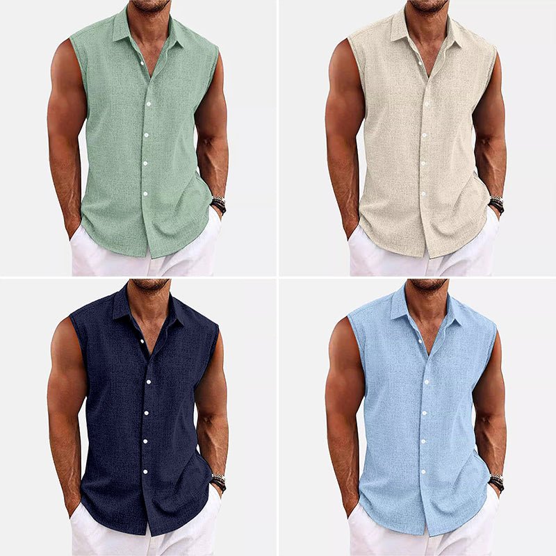 Victor Duval Sleeveless Buttoned Top - Intofa