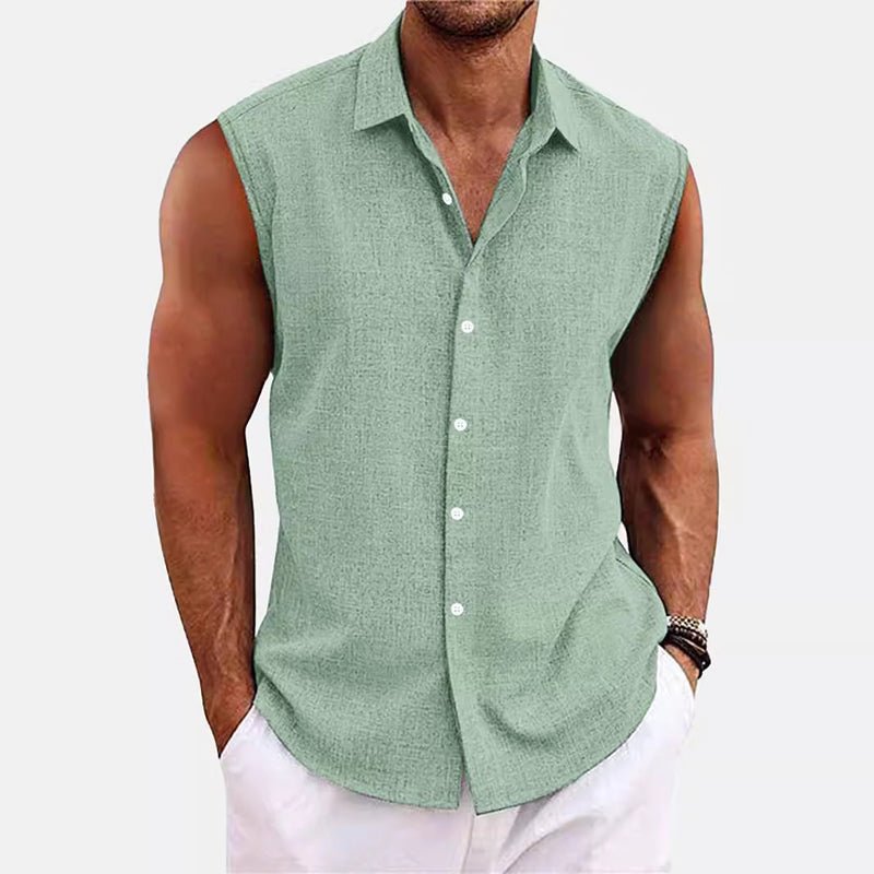 Victor Duval Sleeveless Buttoned Top - Intofa