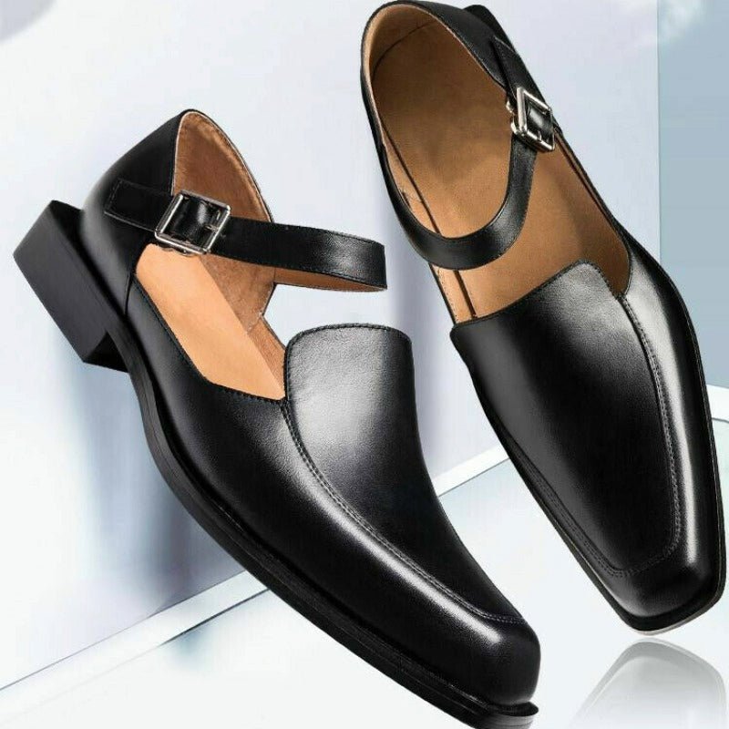 Victor Lévêque Black Leather Sandals - Intofa