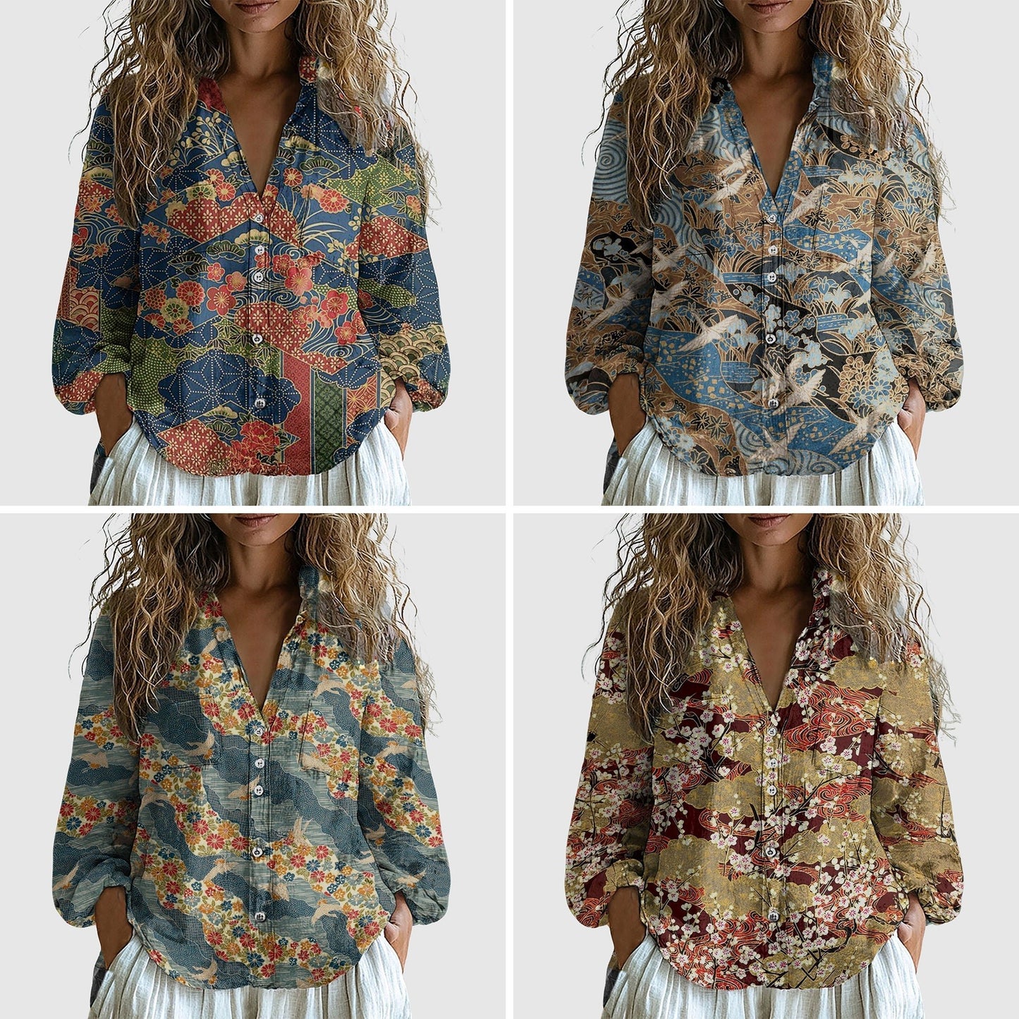 Vivian Prescott Blossom Linen Shirt - Intofa