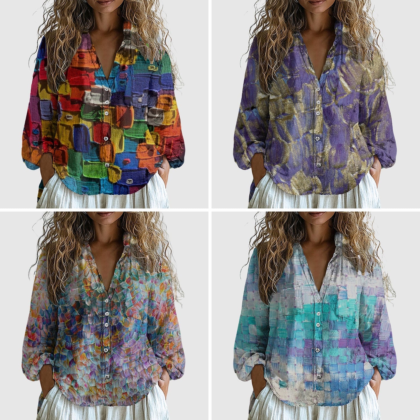 Vivian Prescott Boho Linen Shirt - Intofa