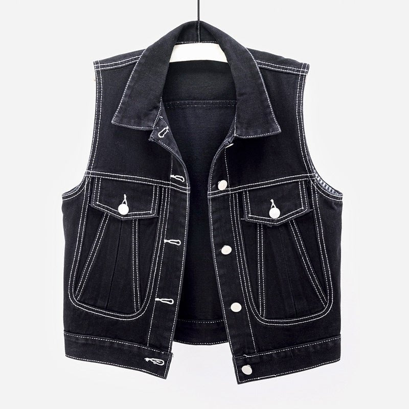 Vivian Prescott Classic Denim Vest - Intofa