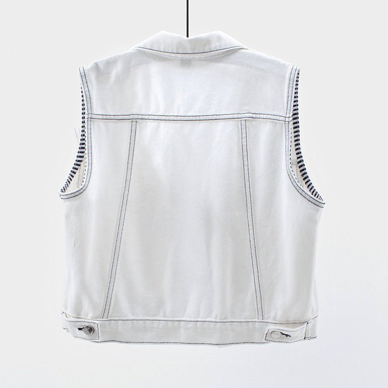 Vivian Prescott Classic Denim Vest - Intofa