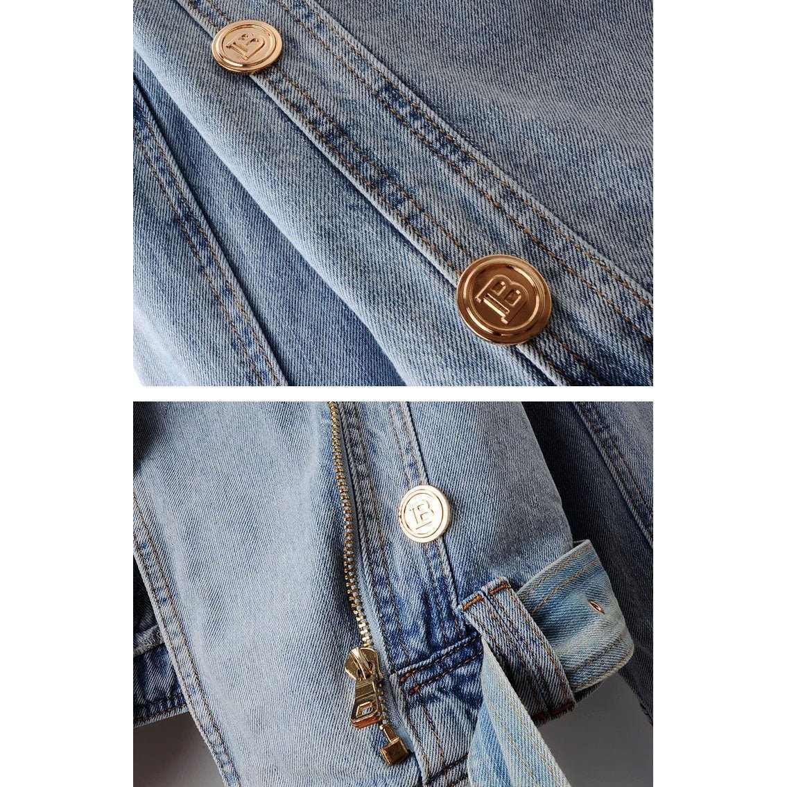 Vivian Prescott Cropped Denim Jacket - Intofa