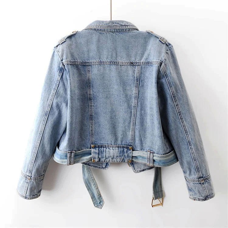 Vivian Prescott Cropped Denim Jacket - Intofa