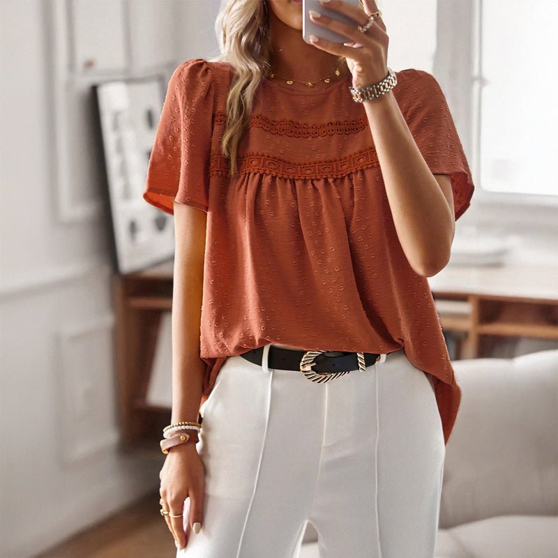 Vivian Prescott Embroidered Cotton Top - Intofa