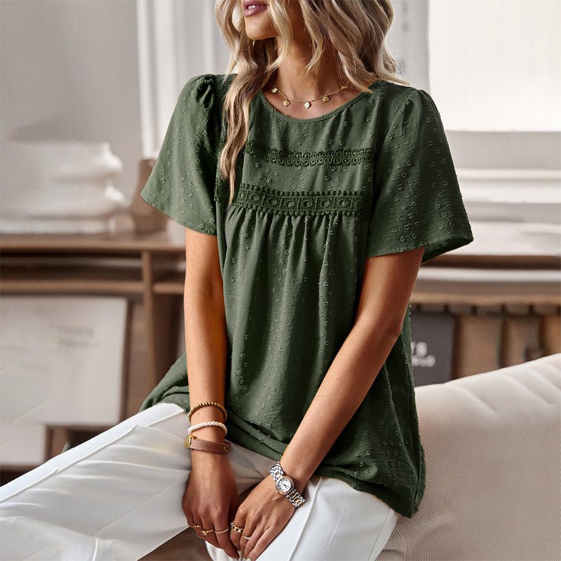 Vivian Prescott Embroidered Cotton Top - Intofa