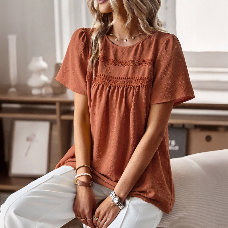 Vivian Prescott Embroidered Cotton Top - Intofa