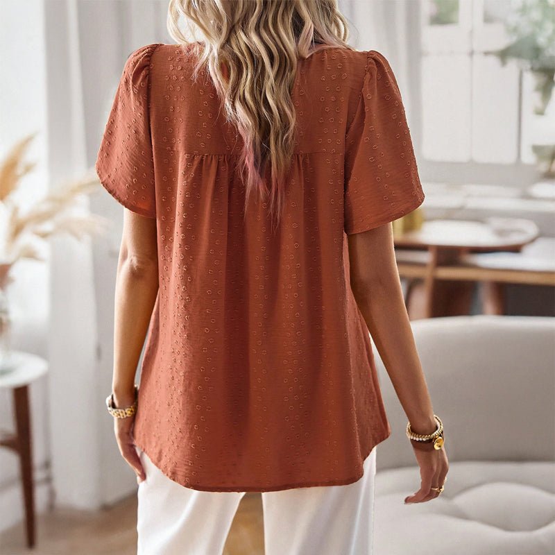 Vivian Prescott Embroidered Cotton Top - Intofa