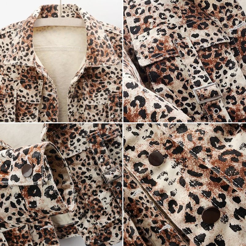 Vivian Prescott Leopard Denim Jacket - Intofa