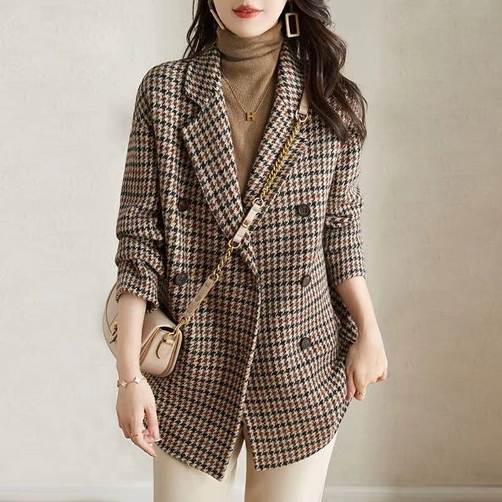 Chloé Rousseau Plaid Wool Coat