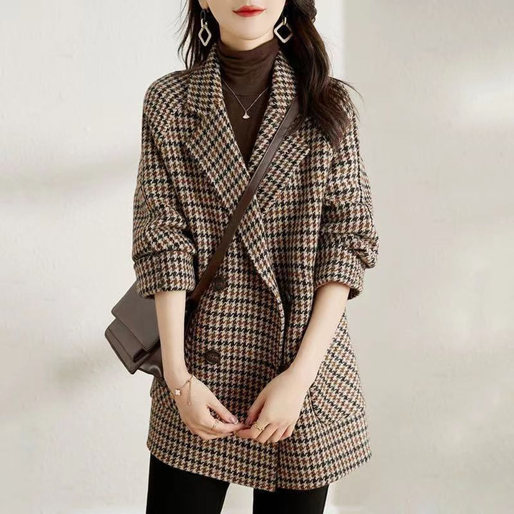 Chloé Rousseau Plaid Wool Coat