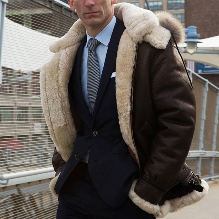 Victor Duval Fur Lined Pilot Jacket