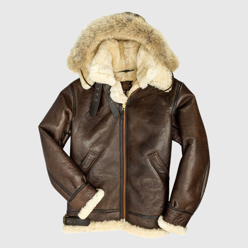 Victor Duval Fur Lined Pilot Jacket