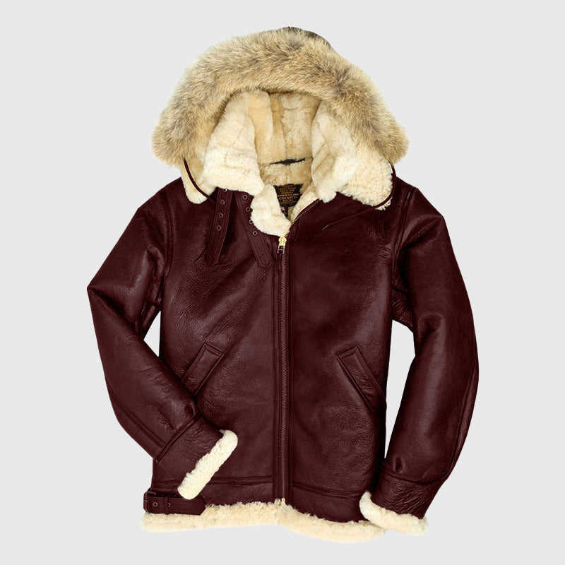 Victor Duval Fur Lined Pilot Jacket