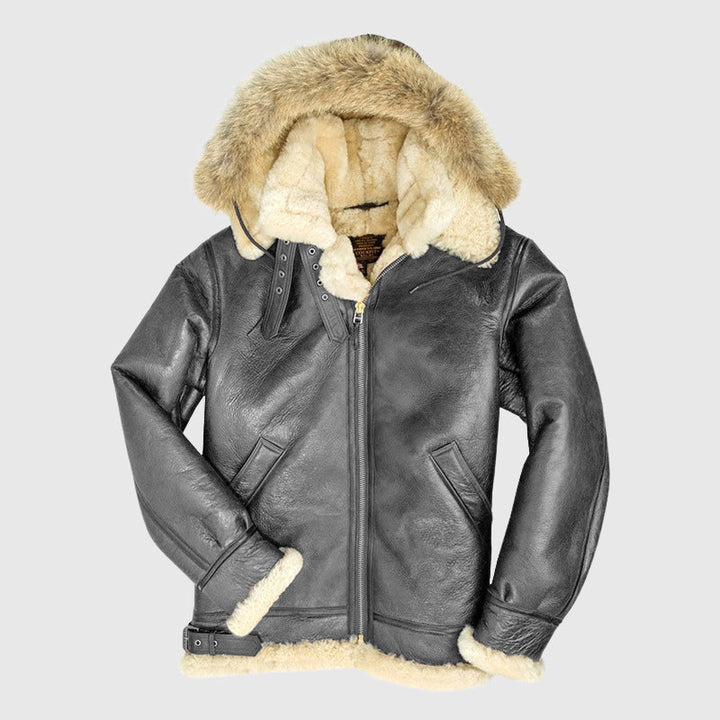 Victor Duval Fur Lined Pilot Jacket