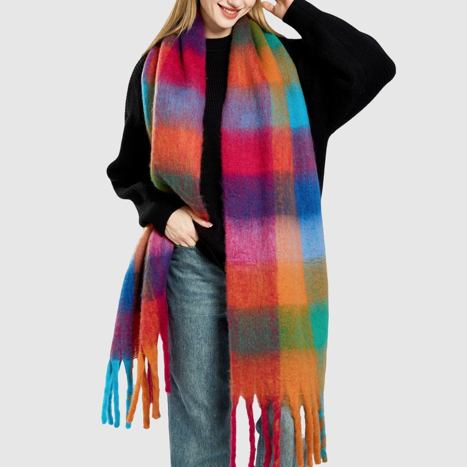 Avellino Multicolored Cascade Scarf - Intofa
