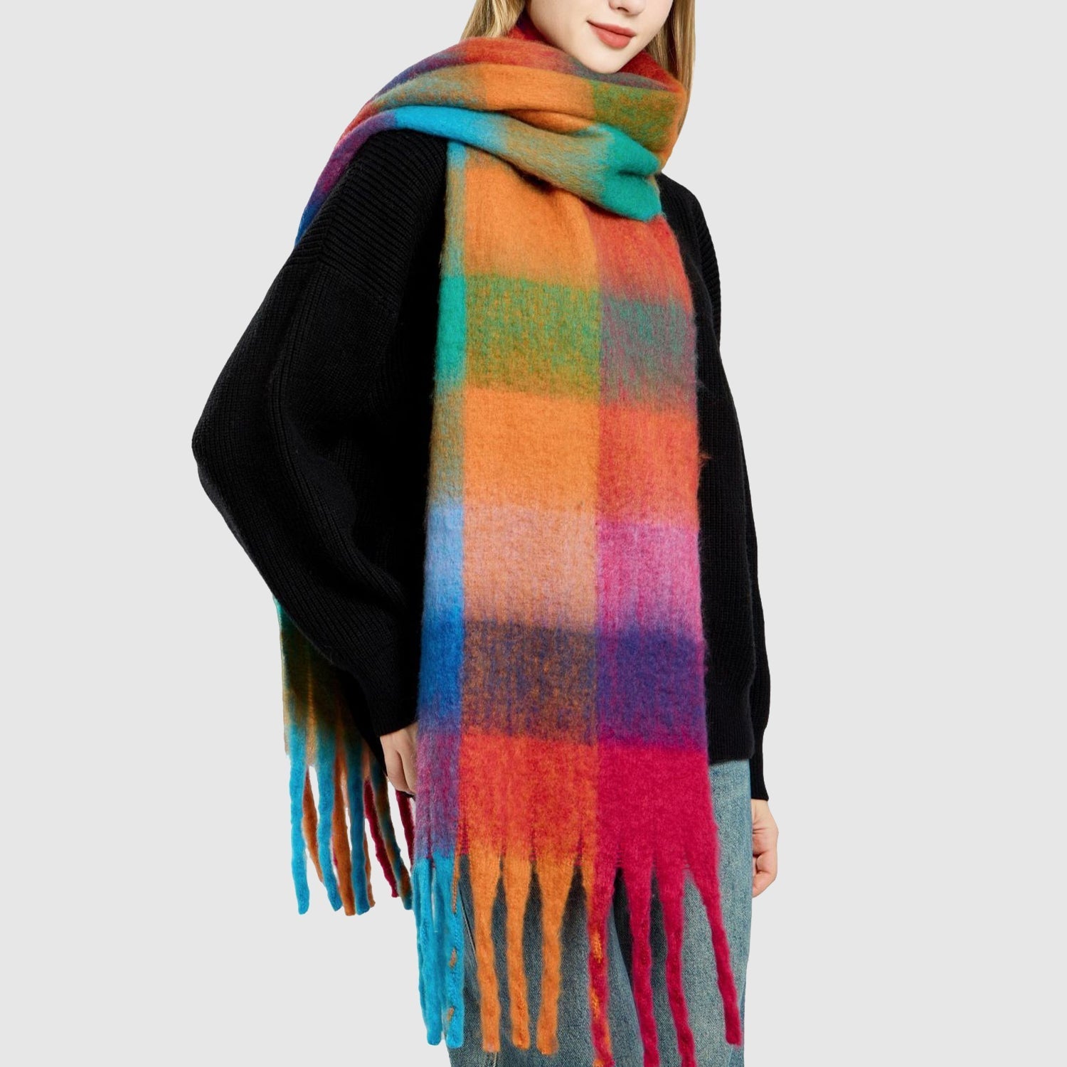 Avellino Multicolored Cascade Scarf - Intofa