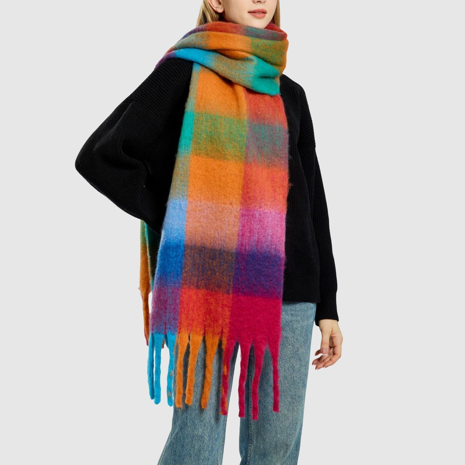 Avellino Multicolored Cascade Scarf - Intofa