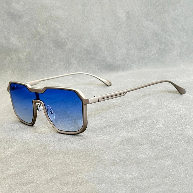 Azure Edge Metal Sunglasses - Intofa