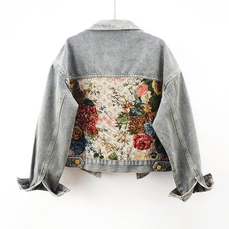 Céleste Bouchard Floral Denim Jacket - Intofa