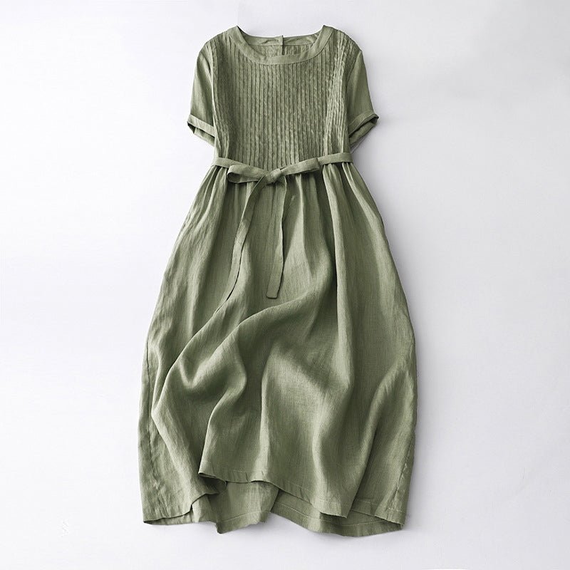 Céleste Bouchard Vintage Pleated Dress - Intofa