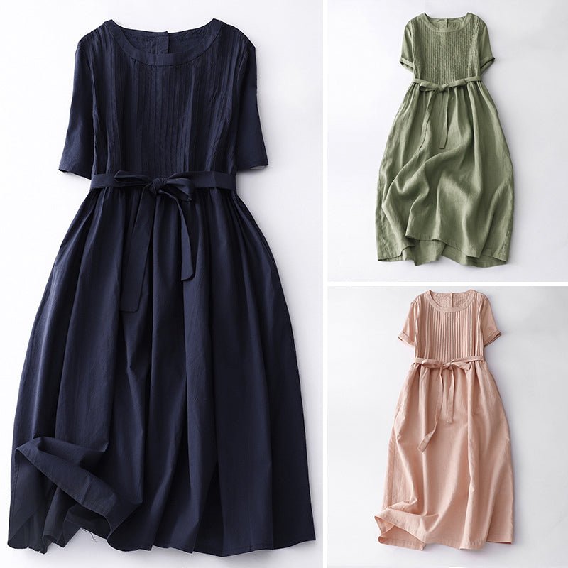 Céleste Bouchard Vintage Pleated Dress - Intofa