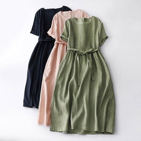 Céleste Bouchard Vintage Pleated Dress - Intofa
