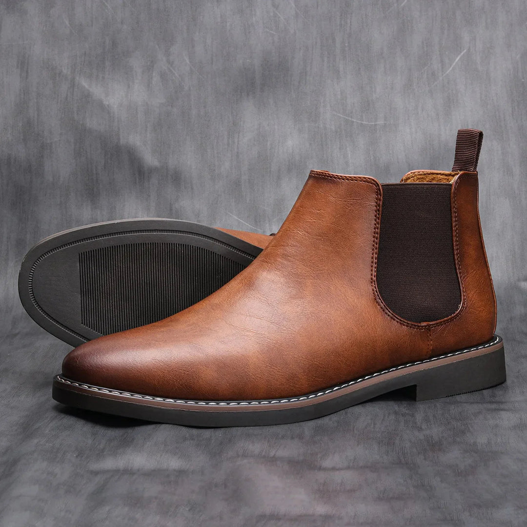 Charles Harrington Earthtone Classic Chelsea Boots - Intofa