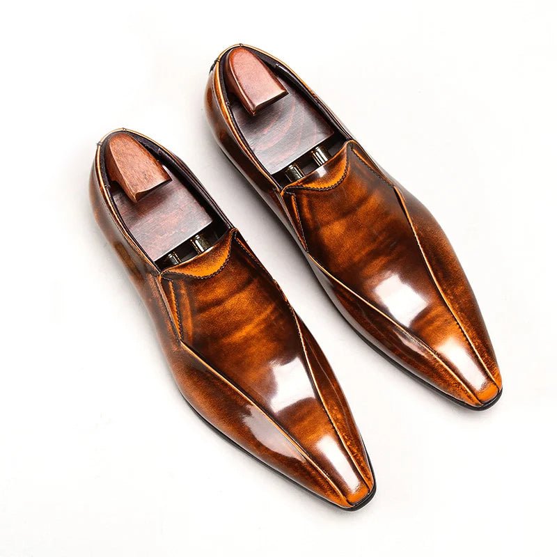 Charles Harrington Genuine Leather Pointed Dress Shoes - Intofa