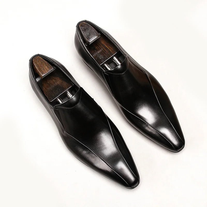 Charles Harrington Genuine Leather Pointed Dress Shoes - Intofa