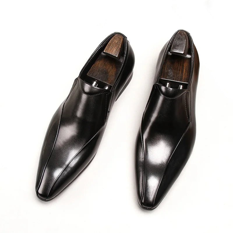 Charles Harrington Genuine Leather Pointed Dress Shoes - Intofa