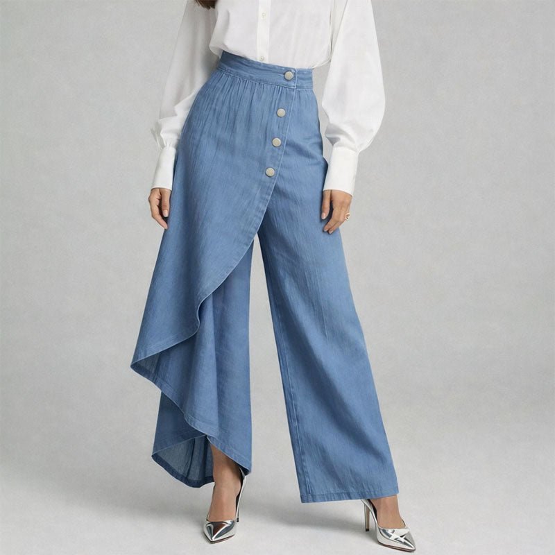 Chloé Rousseau Asymmetrical Wide - Leg Pants - Intofa
