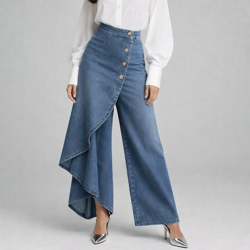 Chloé Rousseau Asymmetrical Wide - Leg Pants - Intofa