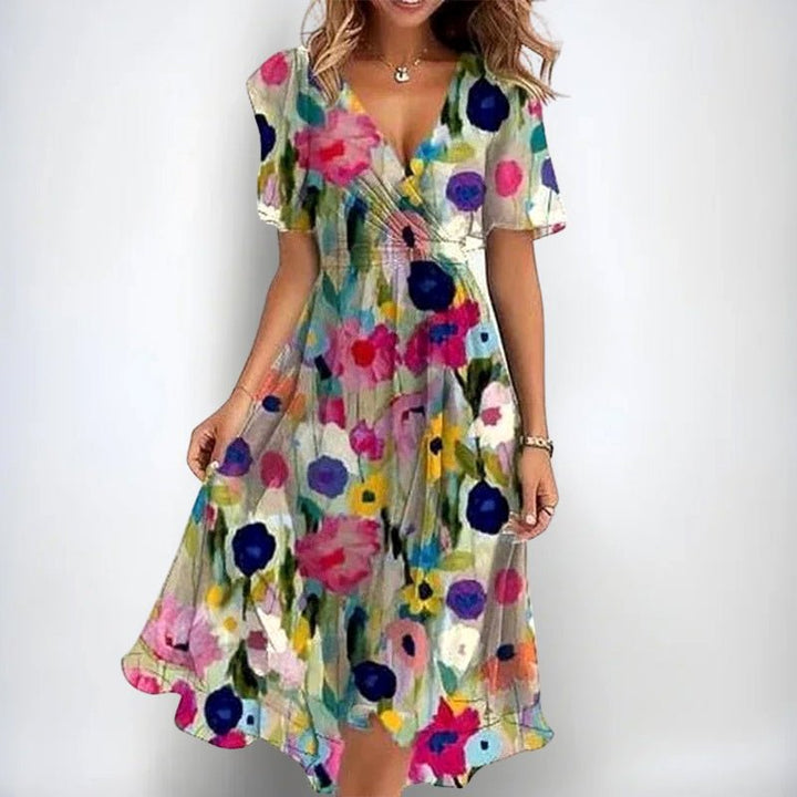 Chloé Rousseau Floral Midi Dress - Intofa