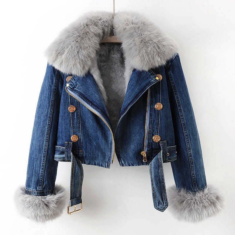 Chloé Rousseau Luxurious Denim Coat - INTOFA