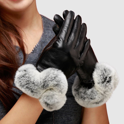 Chloé Rousseau Royal Leather Gloves - INTOFA