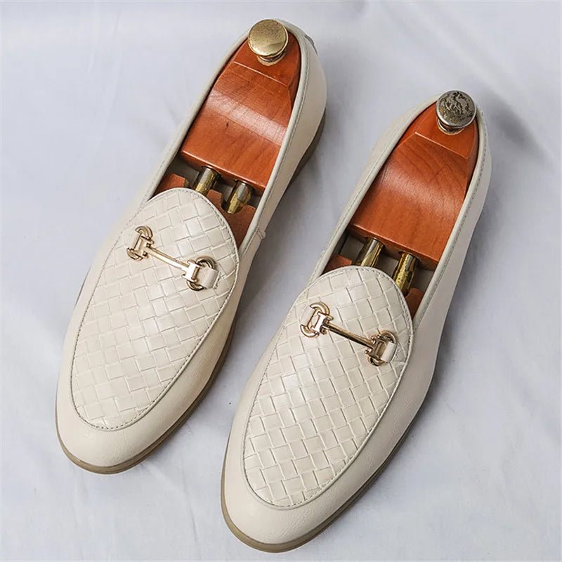 Crimson Crest Designer Loafers - Intofa