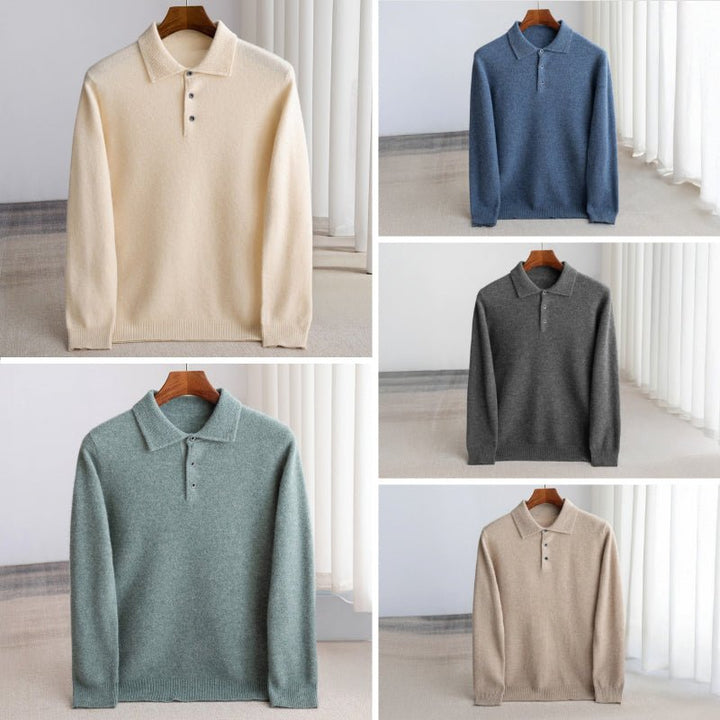 Dean Clark Knitted Polo Sweater - Intofa